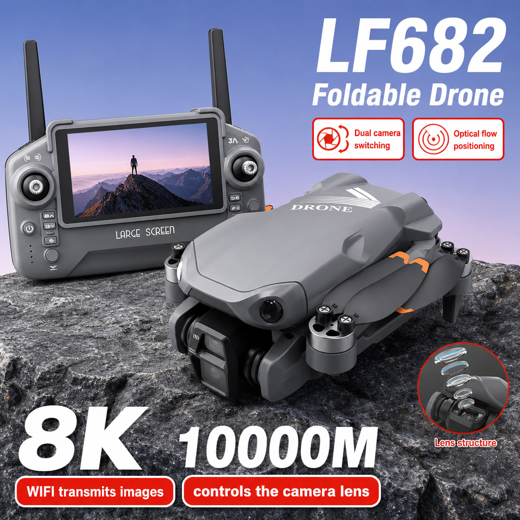 Drone Controller Screen - Zdjęcia lotnicze z drona LF682, 8K