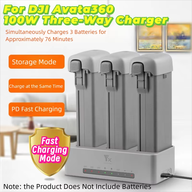 Drone Charging Hub - Szybka ładowarka trójportowa do baterii drona