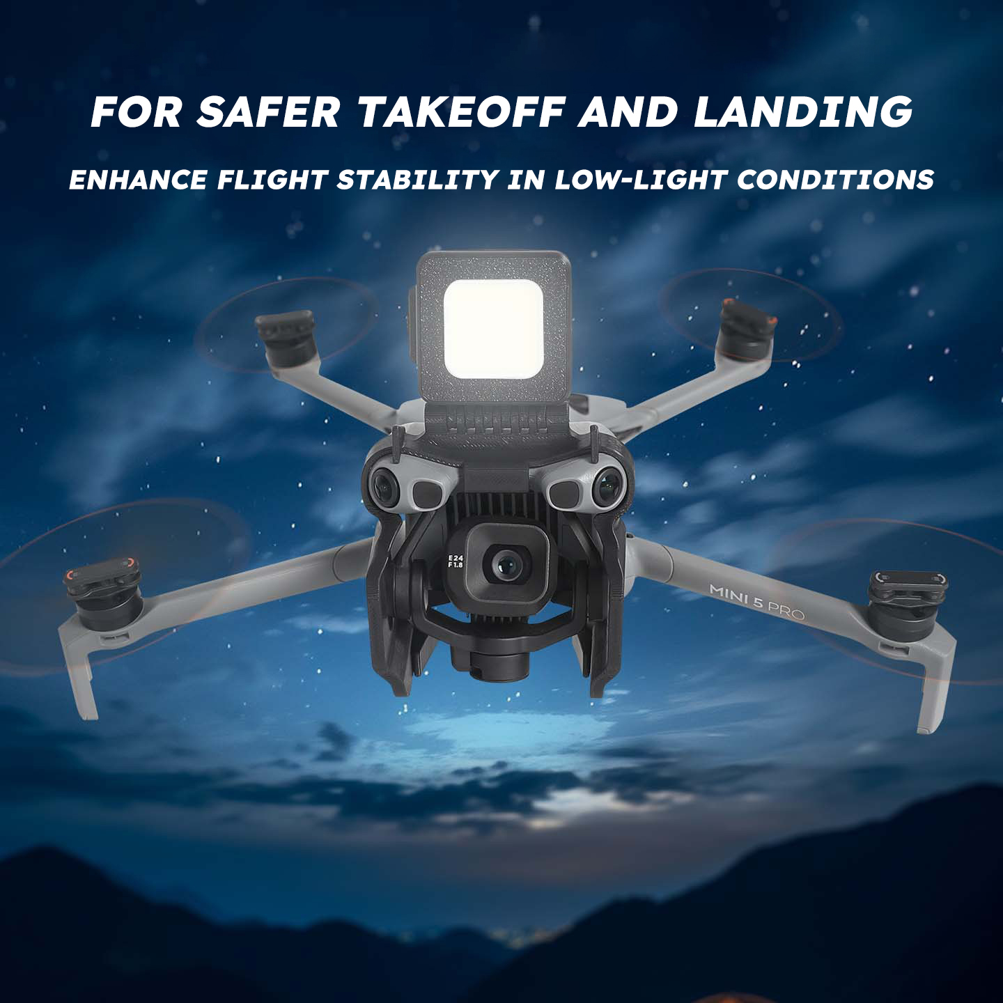 Światło nocne do DJI Mini 5 Pr – Drone Propeller Holder recenzja i cena