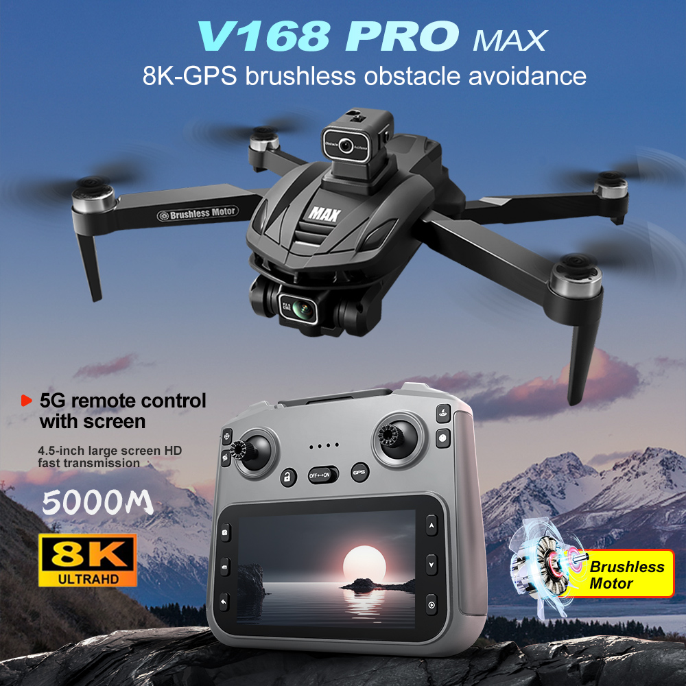 V168 PRO Max GPS Drone 8K Prof – Drone Controller Screen recenzja i cena