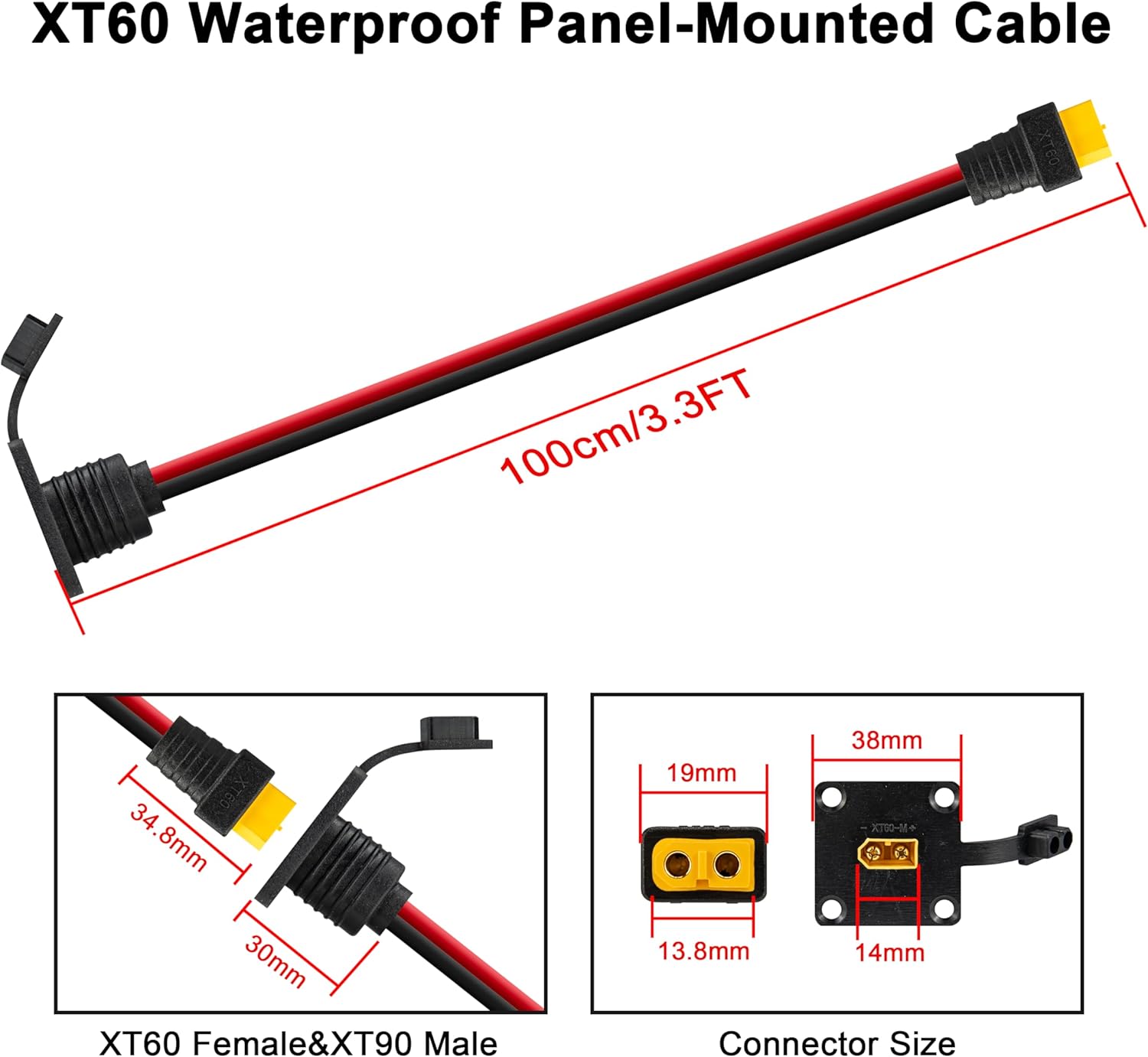 Kabel JMUYTOP 3FT 12AWG XT60 d – Drone Battery Adapter recenzja i cena