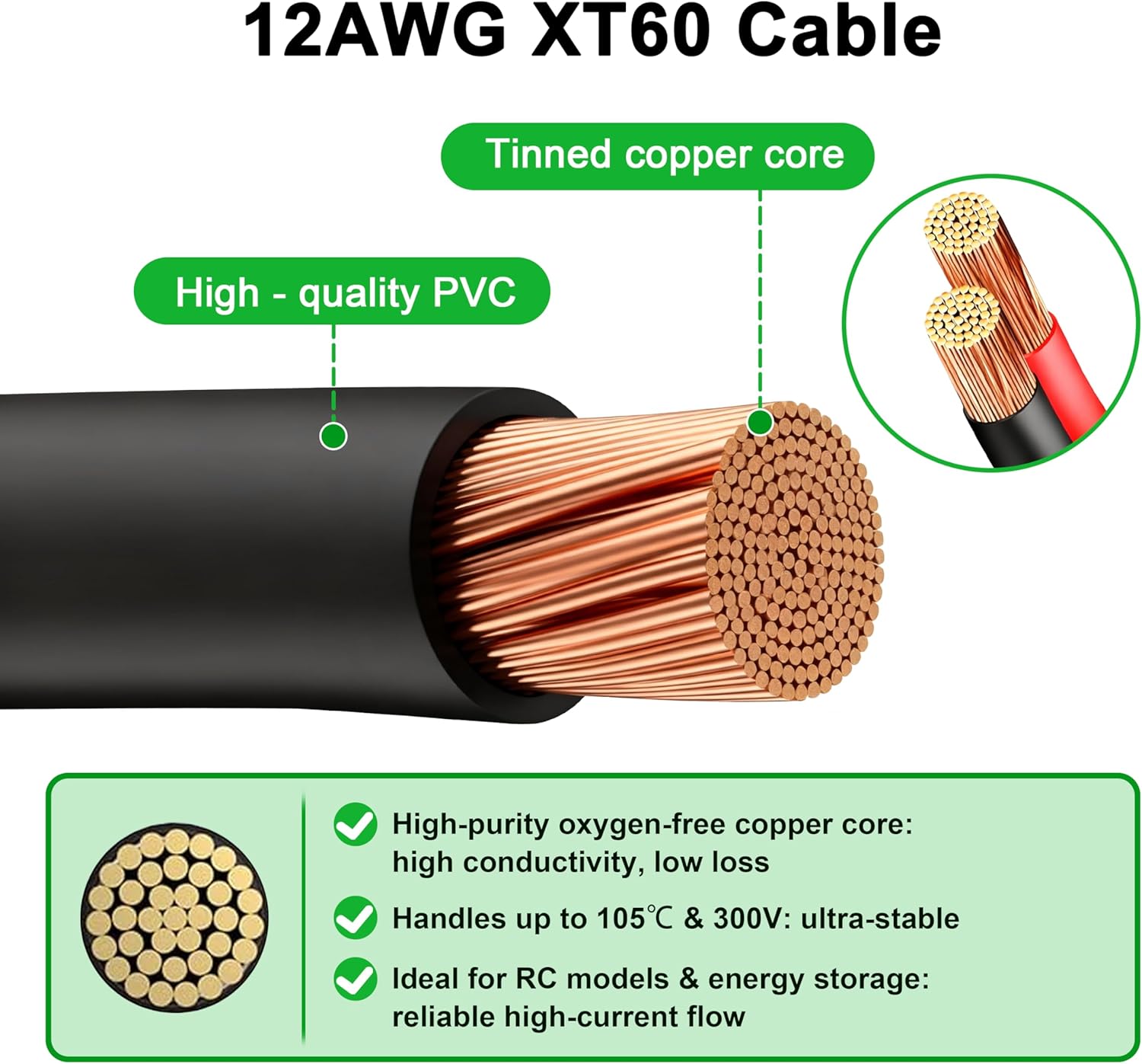 Kabel JMUYTOP 3FT 12AWG XT60 d – Drone Battery Adapter recenzja i cena